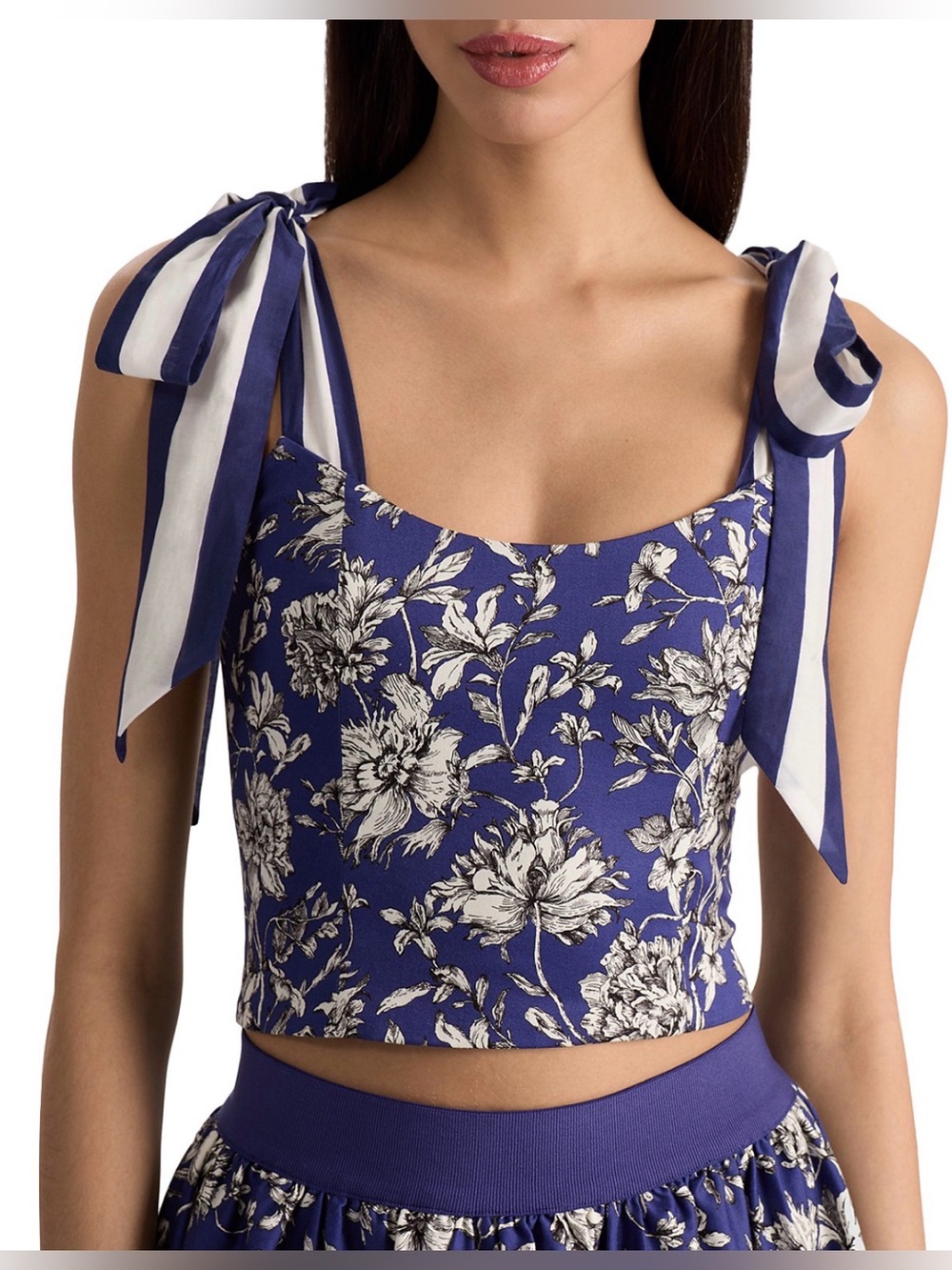 Alice + Olivia Blanca Tie Shoulder Top - Picture 5 of 8